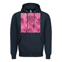 Navy breast cancer seamless pattern Zipper Hoodie - Jasminsmagicworld