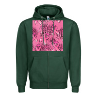 Sports Green breast cancer seamless pattern Zipper Hoodie - Jasminsmagicworld