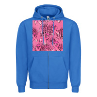 True Royal breast cancer seamless pattern Zipper Hoodie - Jasminsmagicworld
