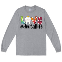 Heather Grey love dentallife Long Sleeve Tee - AdoDesignShop