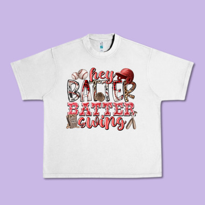 Hey Batter Batter Swing Urban Heavy Tee Designed By Racoondesign