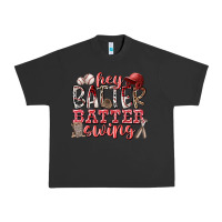 Pigment Black hey batter batter swing Urban Heavy Tee - RacoonDesign