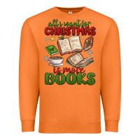 Carrot all i want for christmas is more books Premium Sweatshirt - MaliasSmallBusiness