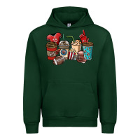 Forest Green Football coffee cups Urban Hoodie - NancyCooperArtShop
