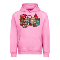 Fuchsia Pink Football coffee cups Urban Hoodie - NancyCooperArtShop