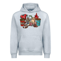 Heather Grey Football coffee cups Urban Hoodie - NancyCooperArtShop