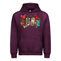 Mauve Wine Football coffee cups Urban Hoodie - NancyCooperArtShop