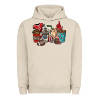 Pigment French Oak Football coffee cups Urban Hoodie - NancyCooperArtShop