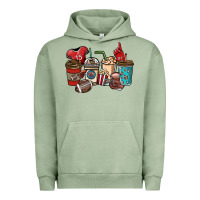 Pigment Oil Green Football coffee cups Urban Hoodie - NancyCooperArtShop