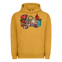 Pigment Peanut Butter Football coffee cups Urban Hoodie - NancyCooperArtShop