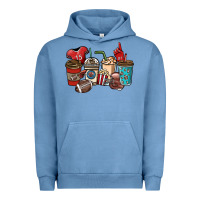 Pigment Pebble Blue Football coffee cups Urban Hoodie - NancyCooperArtShop