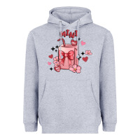 Heather Grey mini coffee cups Heavyweight Hoodie - MaliasSmallBusiness