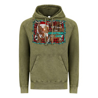 Vintage Olive all i want for christmas is a cow longhorn Vintage Hoodie - RanaPortraitStore