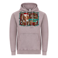 Vintage Zinc all i want for christmas is a cow longhorn Vintage Hoodie - RanaPortraitStore
