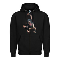 Black baby chimpanzee Zipper Hoodie - LillyAllenDesigns