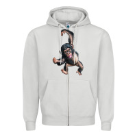 Dove Grey baby chimpanzee Zipper Hoodie - LillyAllenDesigns