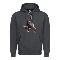 Smoke baby chimpanzee Zipper Hoodie - LillyAllenDesigns