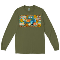 Army Green Fall truck sunflowers Long Sleeve Tee - Artiststas