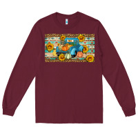 Burgundy Fall truck sunflowers Long Sleeve Tee - Artiststas