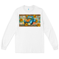 White Fall truck sunflowers Long Sleeve Tee - Artiststas