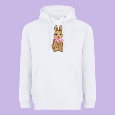 Easter Rabbit Heavyweight Hoodie Designed By Nancycooperartshop