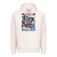 Pale Pink Reel Cool Dad Bass 4th of July Premium Hoodie - LillyAllenDesigns