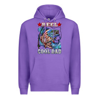 Purple Reel Cool Dad Bass 4th of July Premium Hoodie - LillyAllenDesigns