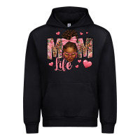 Black Afro Messy Bun Mom Life Urban Hoodie - texasbilliewilder