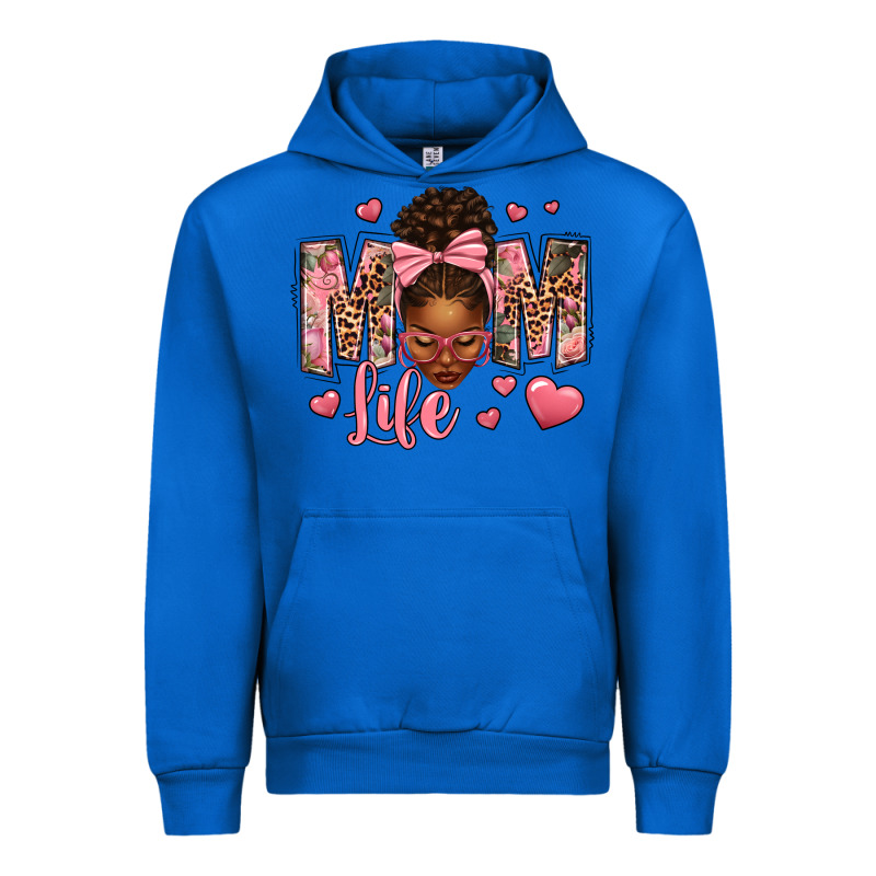 Afro Messy Bun Mom Life Urban Hoodie by texasbilliewilder | Teevron