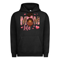 Pigment Black Afro Messy Bun Mom Life Urban Hoodie - texasbilliewilder