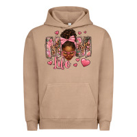 Pigment Burro Afro Messy Bun Mom Life Urban Hoodie - texasbilliewilder