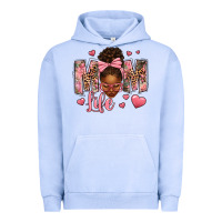 Pigment Grape Ice Afro Messy Bun Mom Life Urban Hoodie - texasbilliewilder