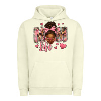 Pigment Pistachio Afro Messy Bun Mom Life Urban Hoodie - texasbilliewilder
