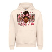 Sandshell Afro Messy Bun Mom Life Urban Hoodie - texasbilliewilder