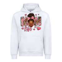 White Afro Messy Bun Mom Life Urban Hoodie - texasbilliewilder