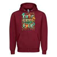 Burgundy faith hope and love Zipper Hoodie - BarkalooDesign