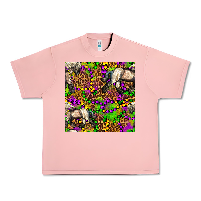 Mardi Gras Leopard Horse Seamless Pattern Urban Heavy Tee by FaDigitalArtStudio | Teevron