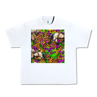 White mardi gras leopard horse seamless pattern Urban Heavy Tee - FaDigitalArtStudio