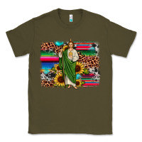 Army Green san judas leopard cowhide sunflower background Classic Tee - JahusDesignShop