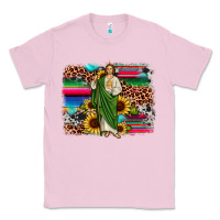 Bubblegum Pink san judas leopard cowhide sunflower background Classic Tee - JahusDesignShop