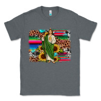 Charcoal Heather san judas leopard cowhide sunflower background Classic Tee - JahusDesignShop