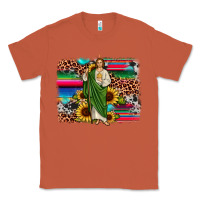 Copper san judas leopard cowhide sunflower background Classic Tee - JahusDesignShop
