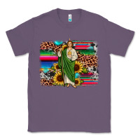 Lavender san judas leopard cowhide sunflower background Classic Tee - JahusDesignShop