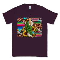 Plum san judas leopard cowhide sunflower background Classic Tee - JahusDesignShop