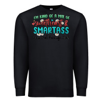 Black im  kind of a mix of sweetheart and smartass Premium Sweatshirt - MaliasSmallBusiness