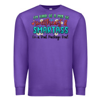 Purple im  kind of a mix of sweetheart and smartass Premium Sweatshirt - MaliasSmallBusiness