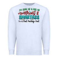 White im  kind of a mix of sweetheart and smartass Premium Sweatshirt - MaliasSmallBusiness