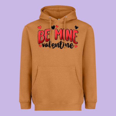 Be Mine Valentine Heavyweight Hoodie Designed By Maliassmallbusiness