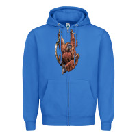 True Royal Orangutan And Baby Zipper Hoodie - LillyAllenDesigns