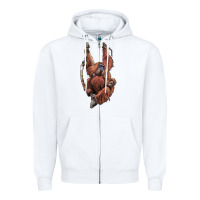 Orangutan And Baby Zipper Hoodie | Teevron